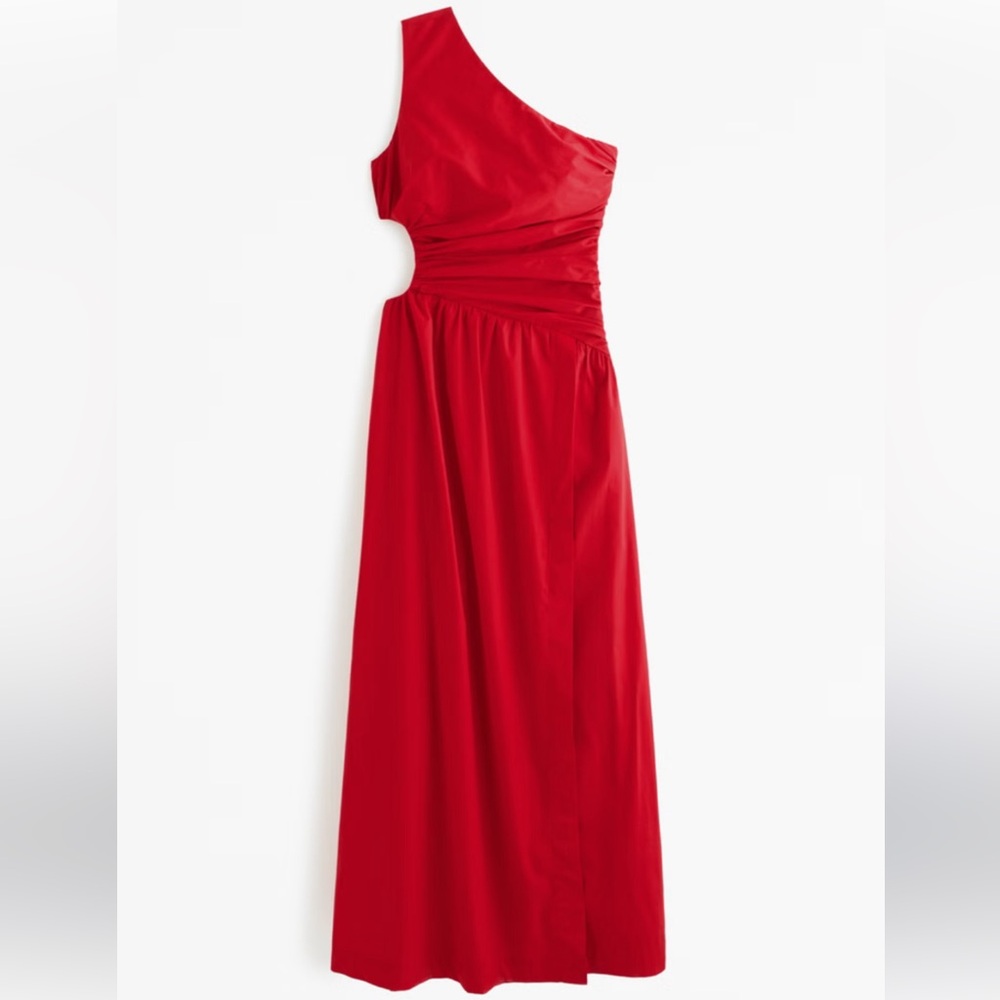 One shoulder cutout maxi dress
